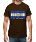 El Salvador  Barcode Style Flag Mens T-Shirt