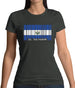 El Salvador  Barcode Style Flag Womens T-Shirt