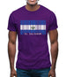 El Salvador  Barcode Style Flag Mens T-Shirt