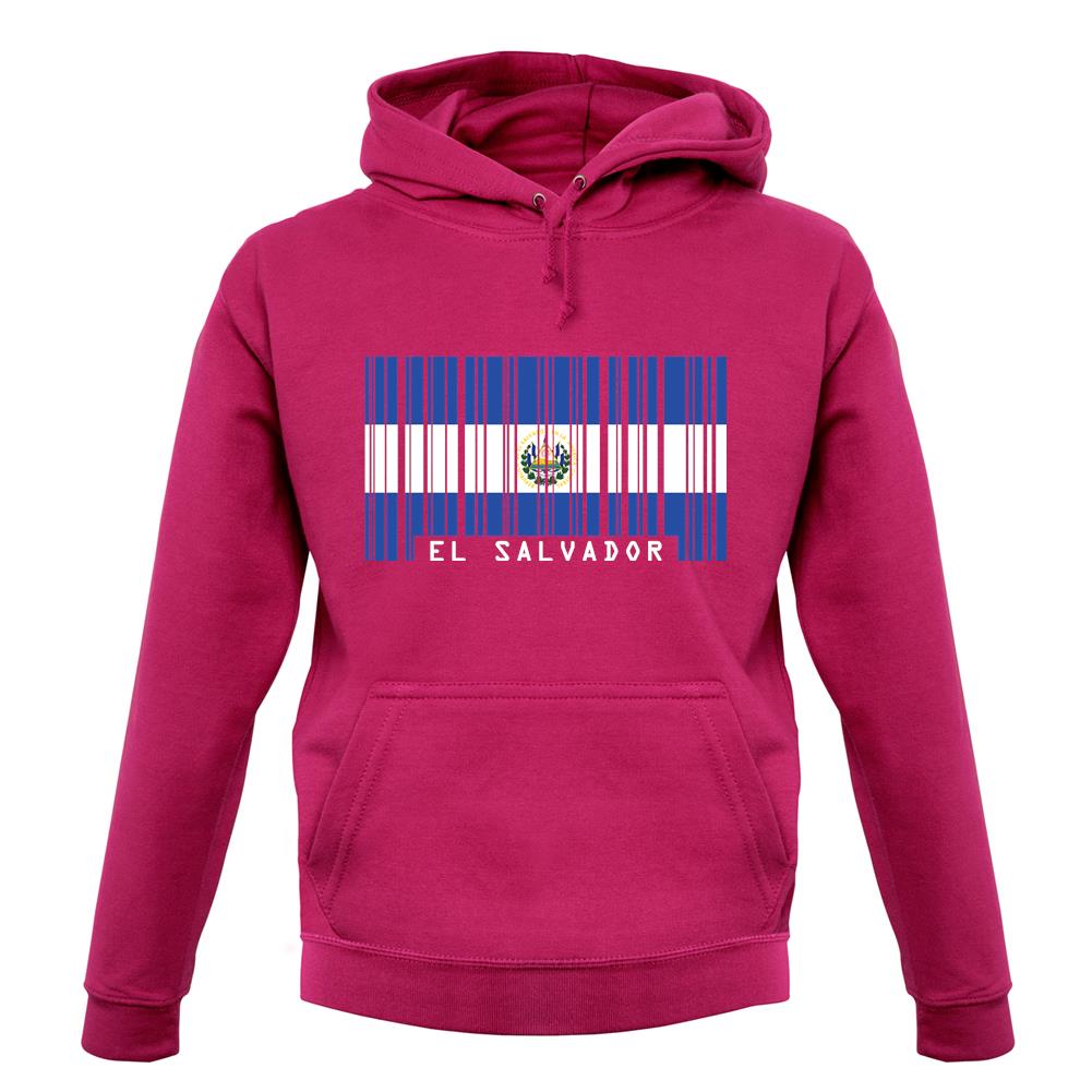 El Salvador  Barcode Style Flag unisex hoodie