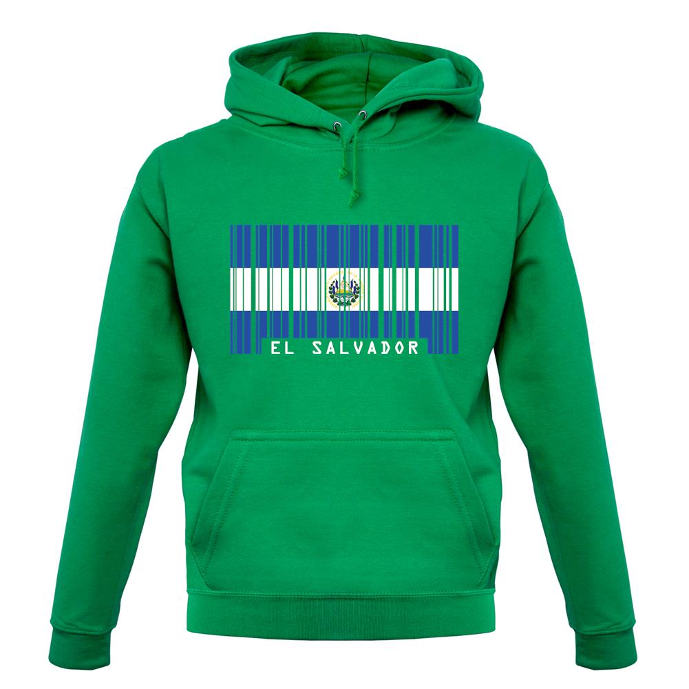 El Salvador  Barcode Style Flag unisex hoodie