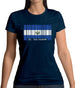 El Salvador  Barcode Style Flag Womens T-Shirt