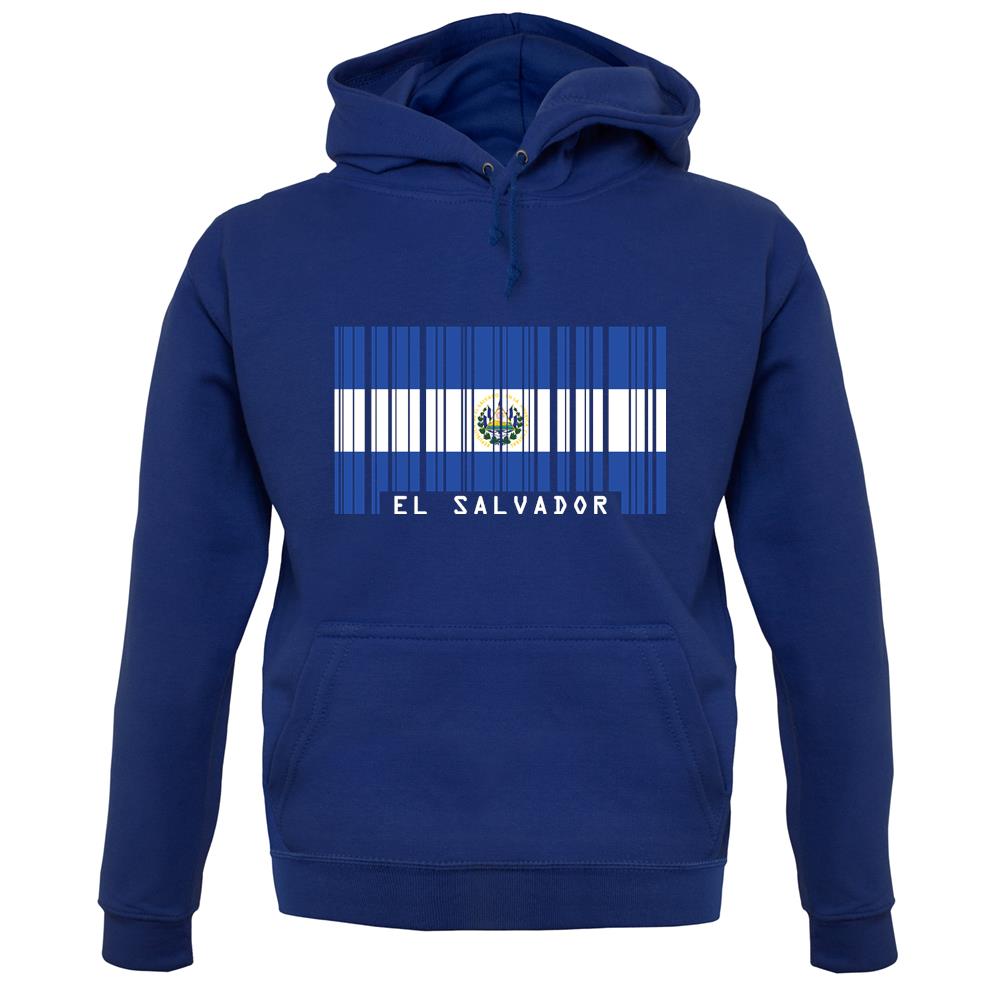 El Salvador  Barcode Style Flag unisex hoodie