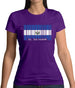 El Salvador  Barcode Style Flag Womens T-Shirt