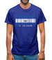 El Salvador  Barcode Style Flag Mens T-Shirt