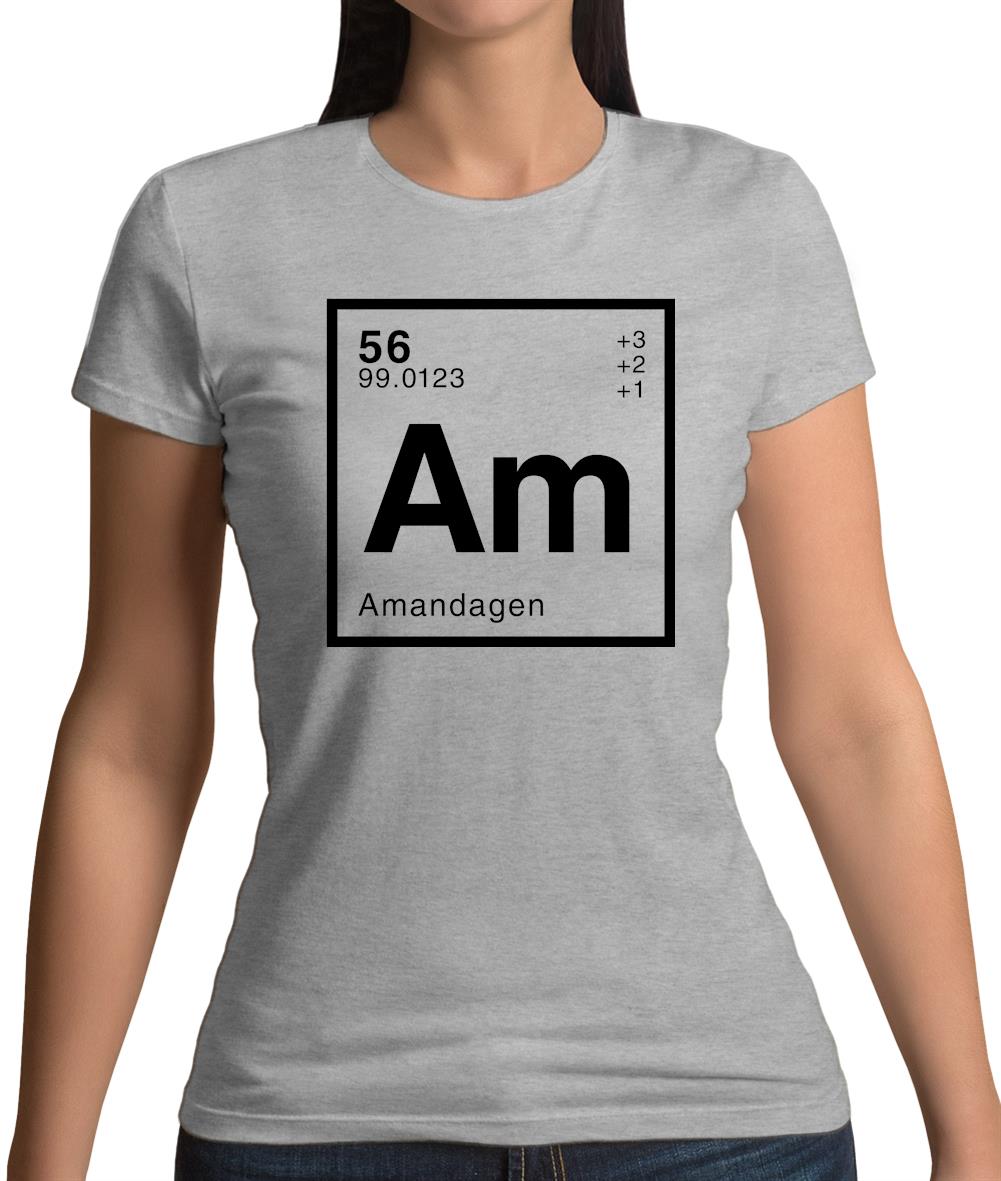 Amanda - Periodic Element Womens T-Shirt