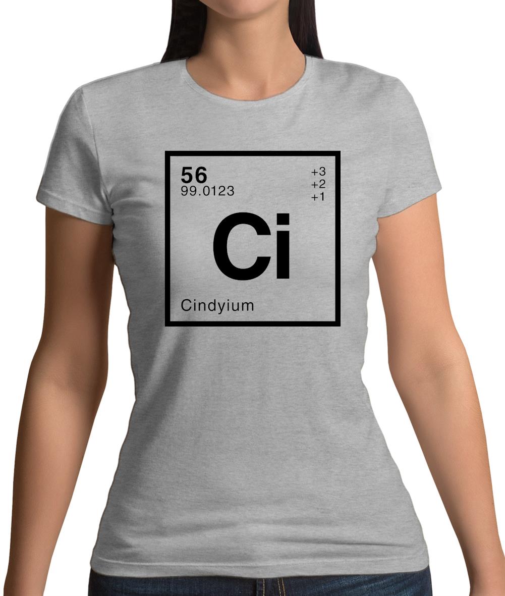 Cindy - Periodic Element Womens T-Shirt