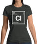 Clark - Periodic Element Womens T-Shirt