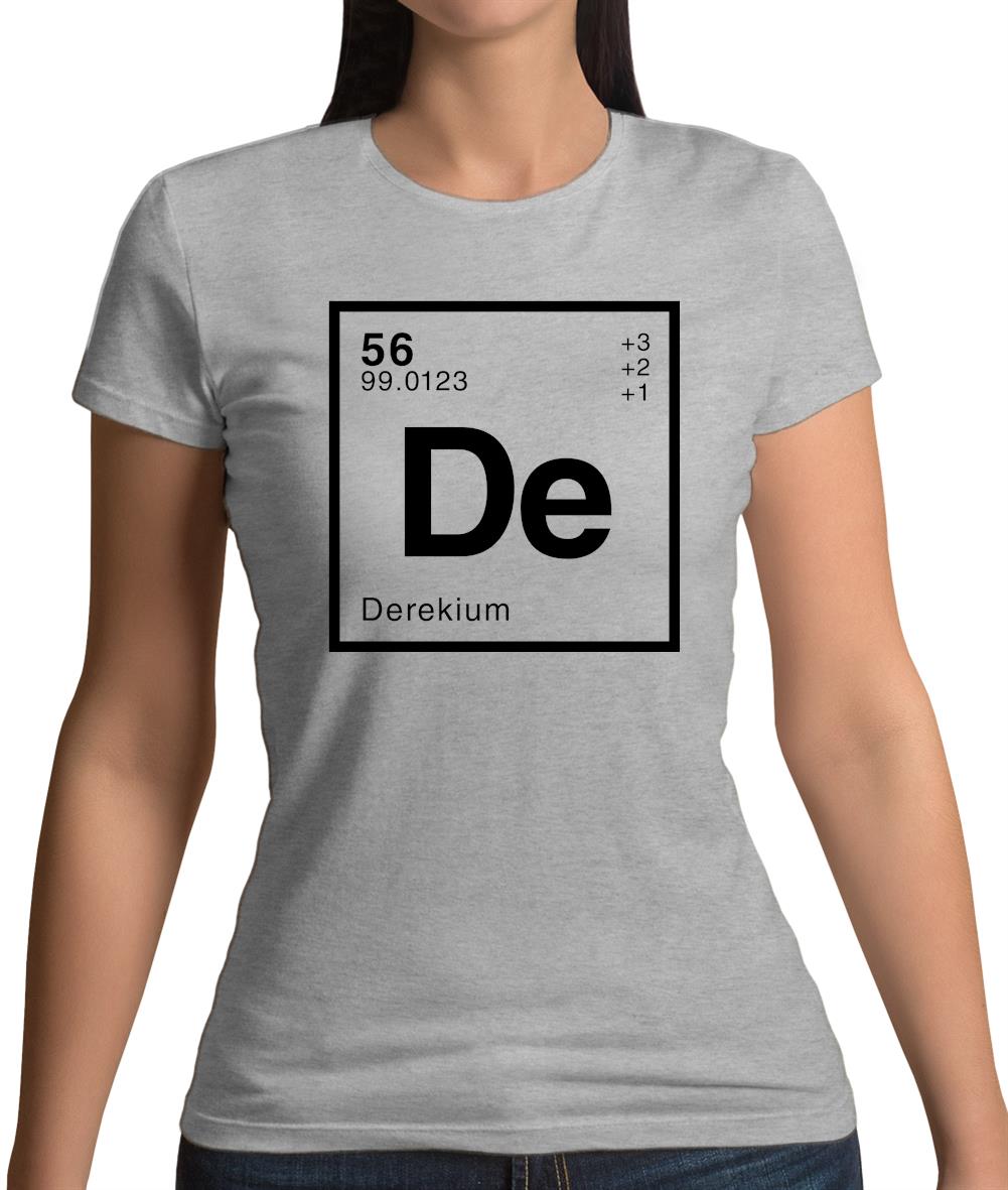 Derek - Periodic Element Womens T-Shirt