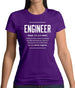 Engineer Definition Womens T-Shirt