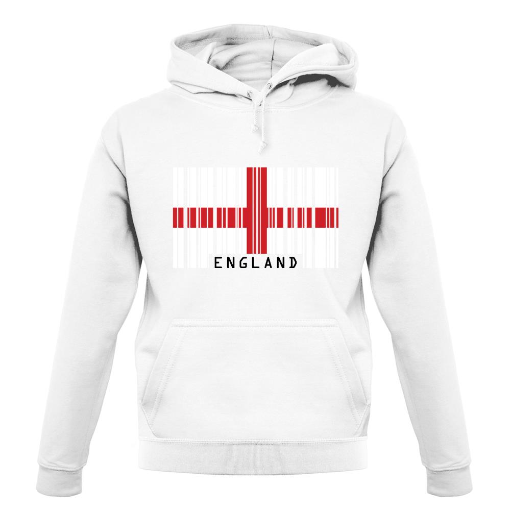 England Barcode Style Flag unisex hoodie