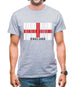England Barcode Style Flag Mens T-Shirt