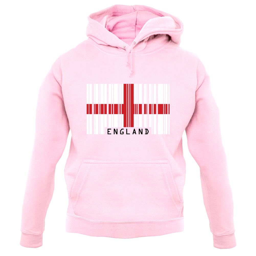 England Barcode Style Flag unisex hoodie