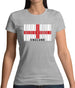 England Barcode Style Flag Womens T-Shirt