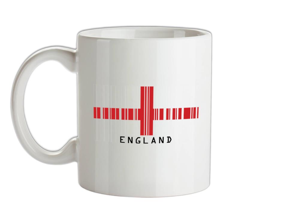 England Barcode Style Flag Ceramic Mug