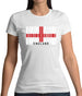 England Barcode Style Flag Womens T-Shirt