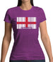 England Barcode Style Flag Womens T-Shirt