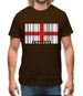 England Barcode Style Flag Mens T-Shirt