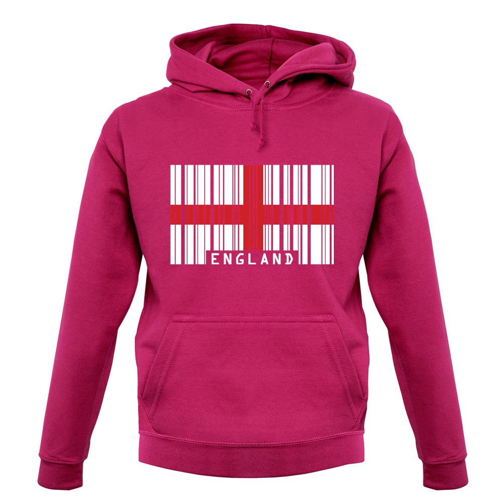 England Barcode Style Flag unisex hoodie