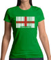 England Barcode Style Flag Womens T-Shirt