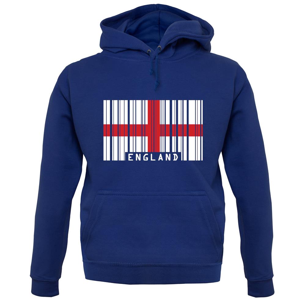 England Barcode Style Flag unisex hoodie