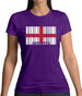 England Barcode Style Flag Womens T-Shirt