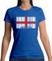 England Barcode Style Flag Womens T-Shirt