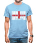 England Barcode Style Flag Mens T-Shirt