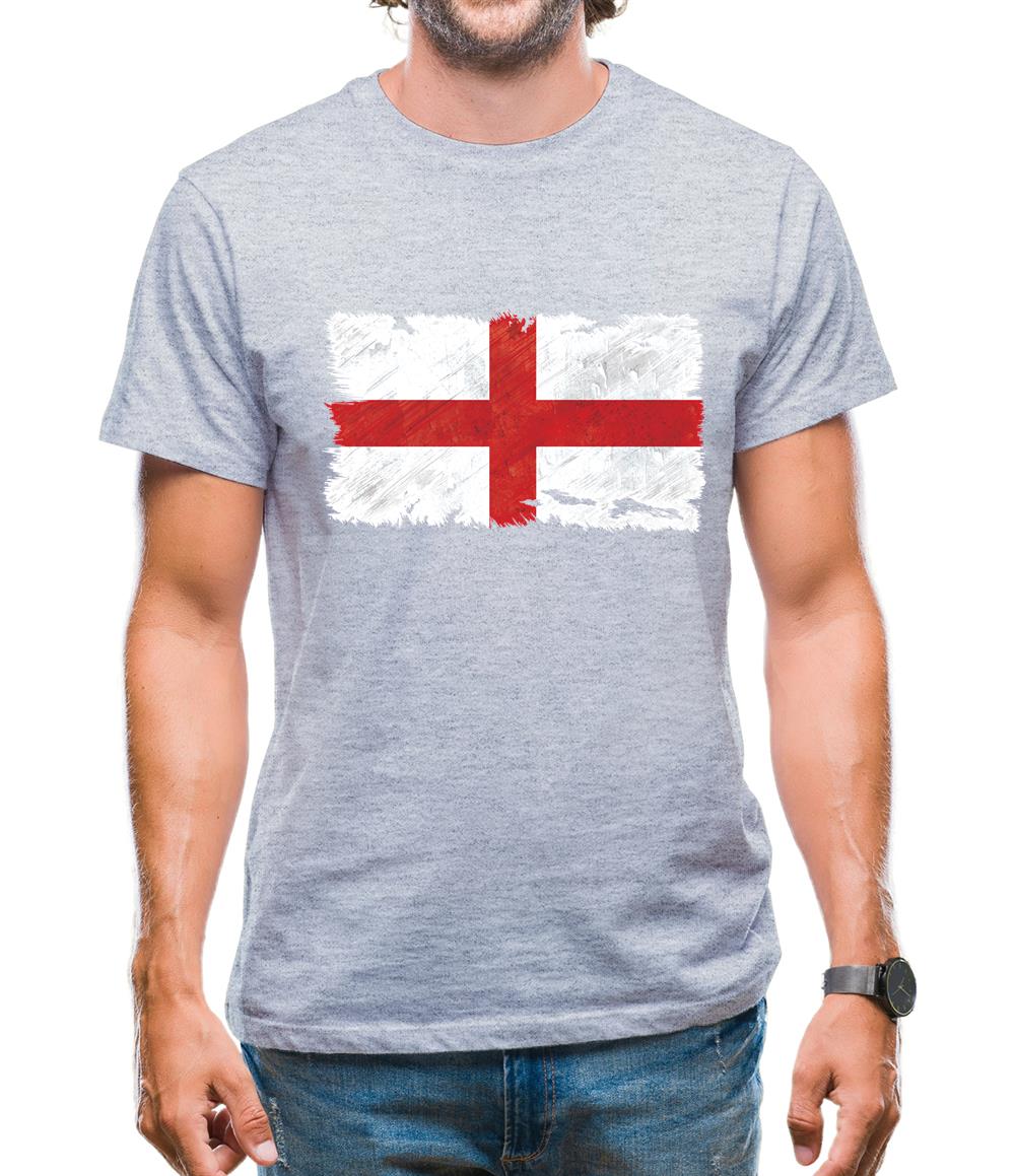 England Grunge Style Flag Mens T-Shirt