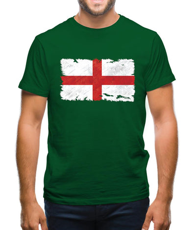 England Grunge Style Flag Mens T-Shirt