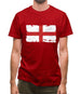 England Grunge Style Flag Mens T-Shirt