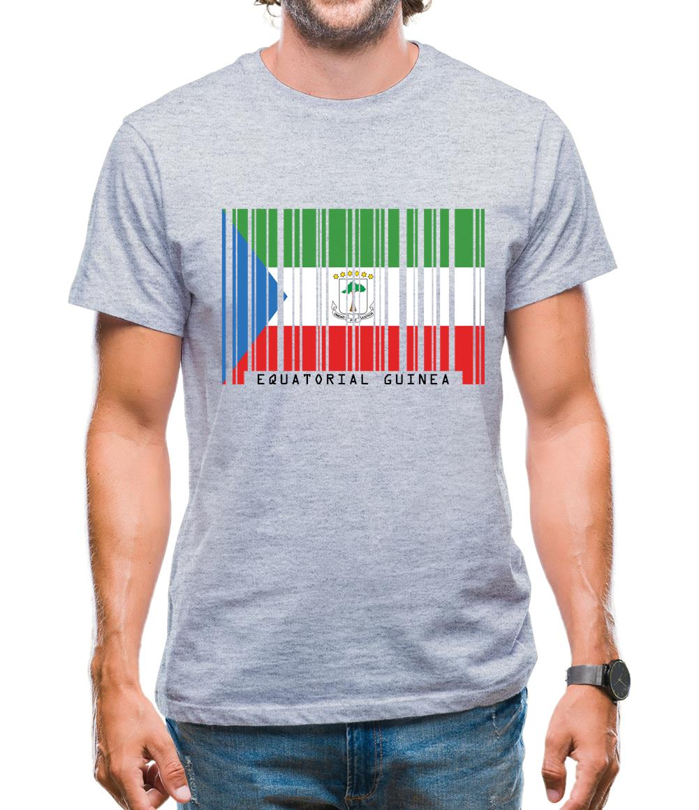 Equatorial Guinea  Barcode Style Flag Mens T-Shirt
