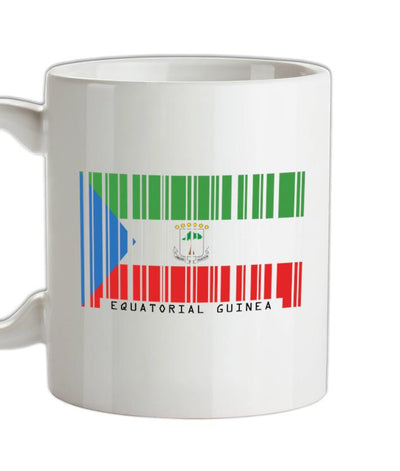 Equatorial Guinea Barcode Style Flag Ceramic Mug