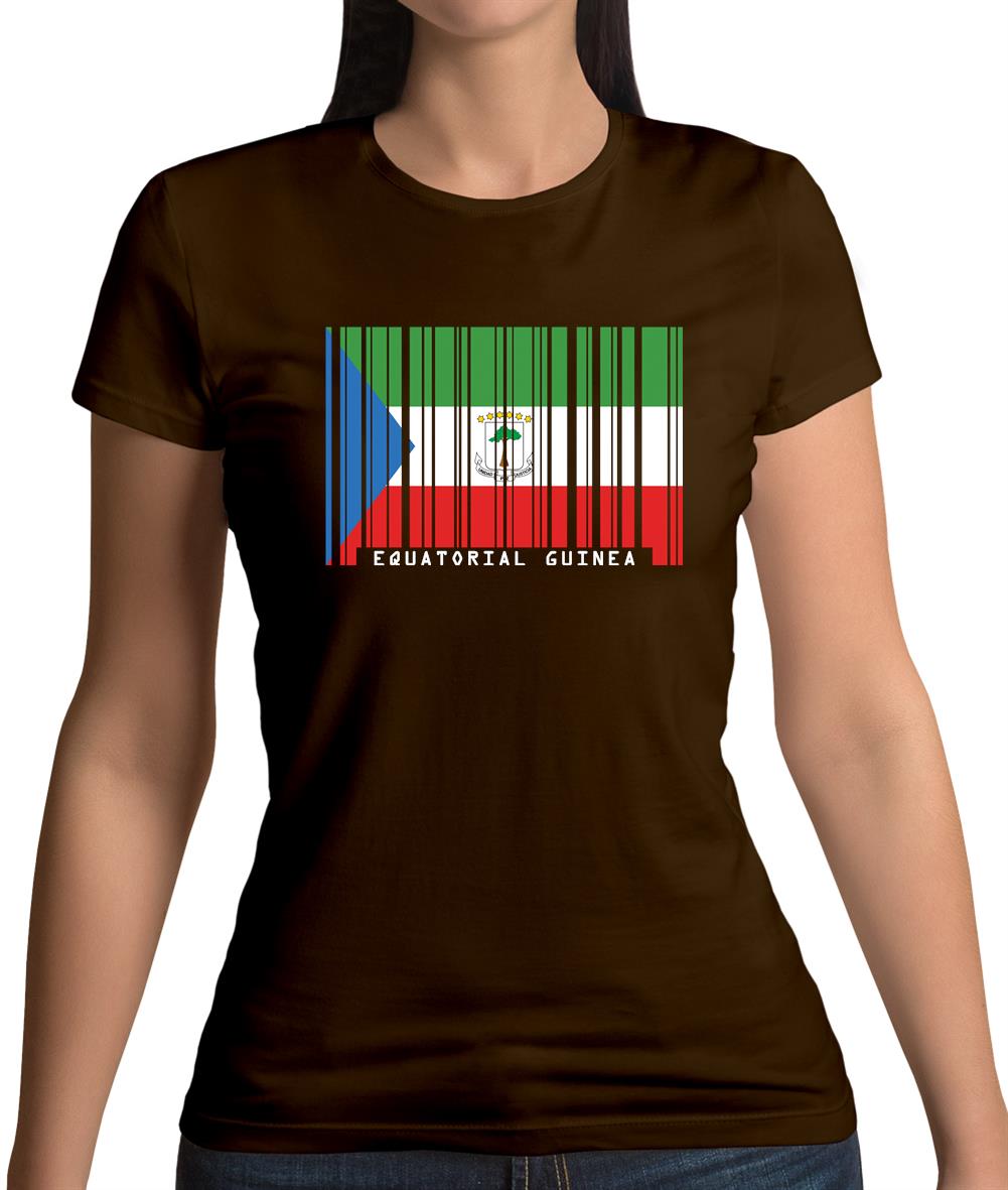 Equatorial Guinea  Barcode Style Flag Womens T-Shirt
