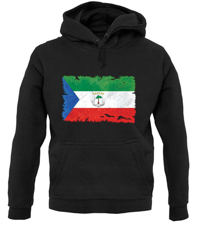 Equatorial Guinea Grunge Style Flag unisex hoodie