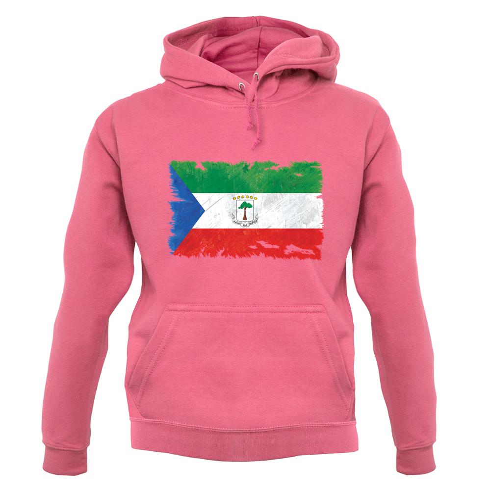 Equatorial Guinea Grunge Style Flag unisex hoodie