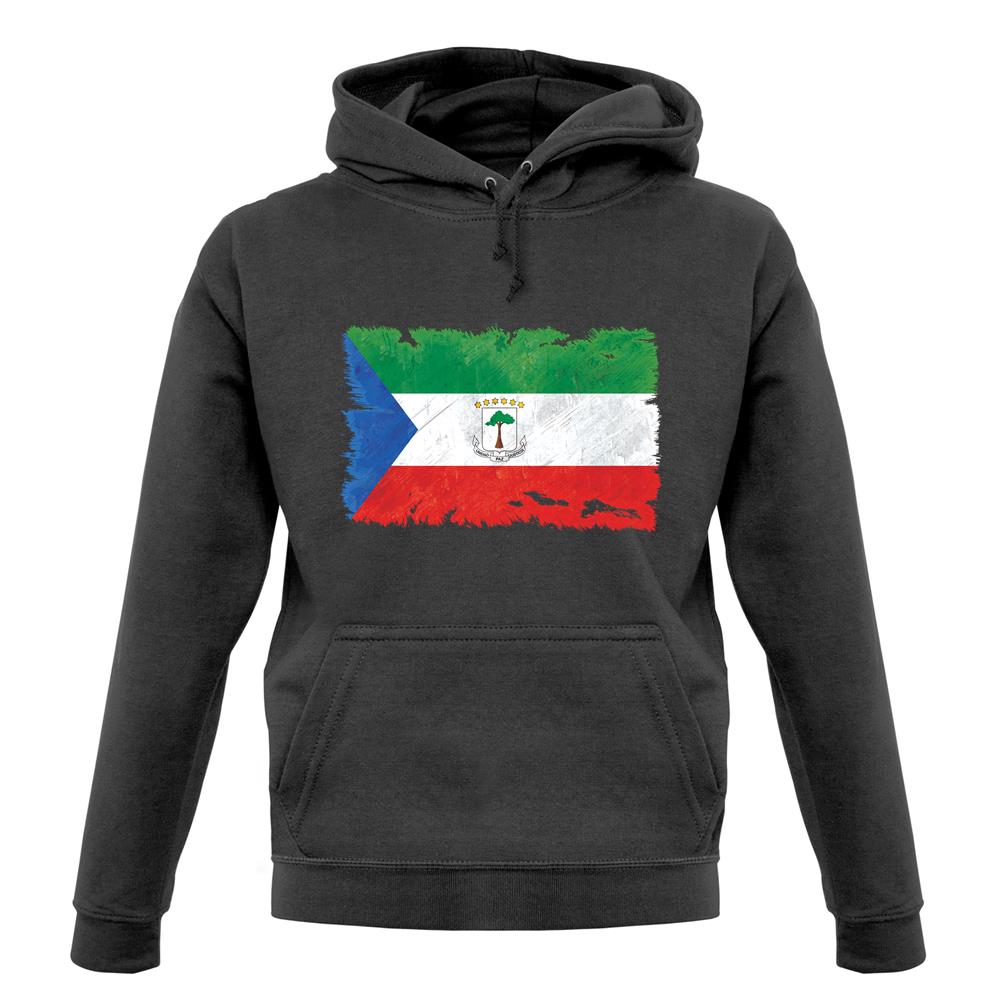 Equatorial Guinea Grunge Style Flag unisex hoodie