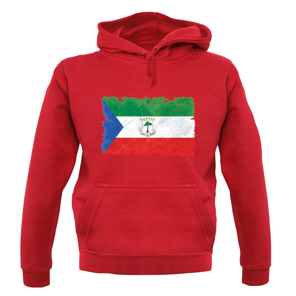 Equatorial Guinea Grunge Style Flag unisex hoodie