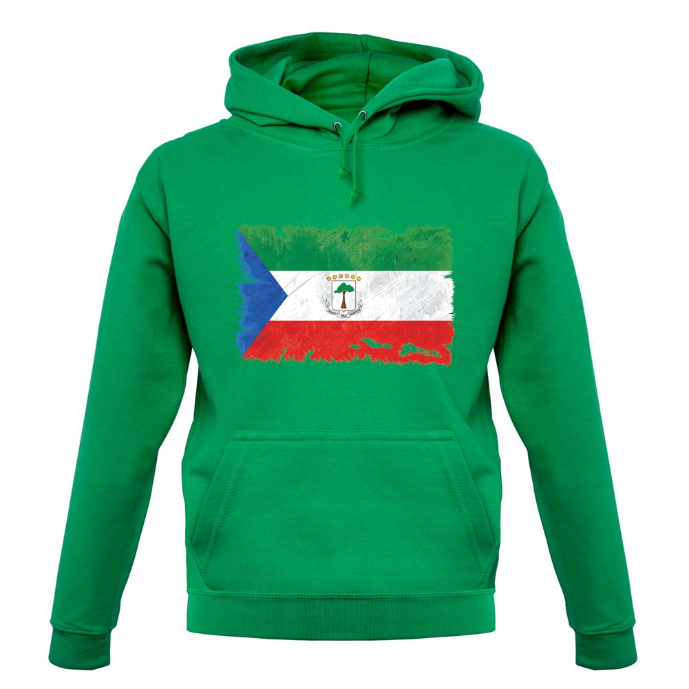 Equatorial Guinea Grunge Style Flag unisex hoodie