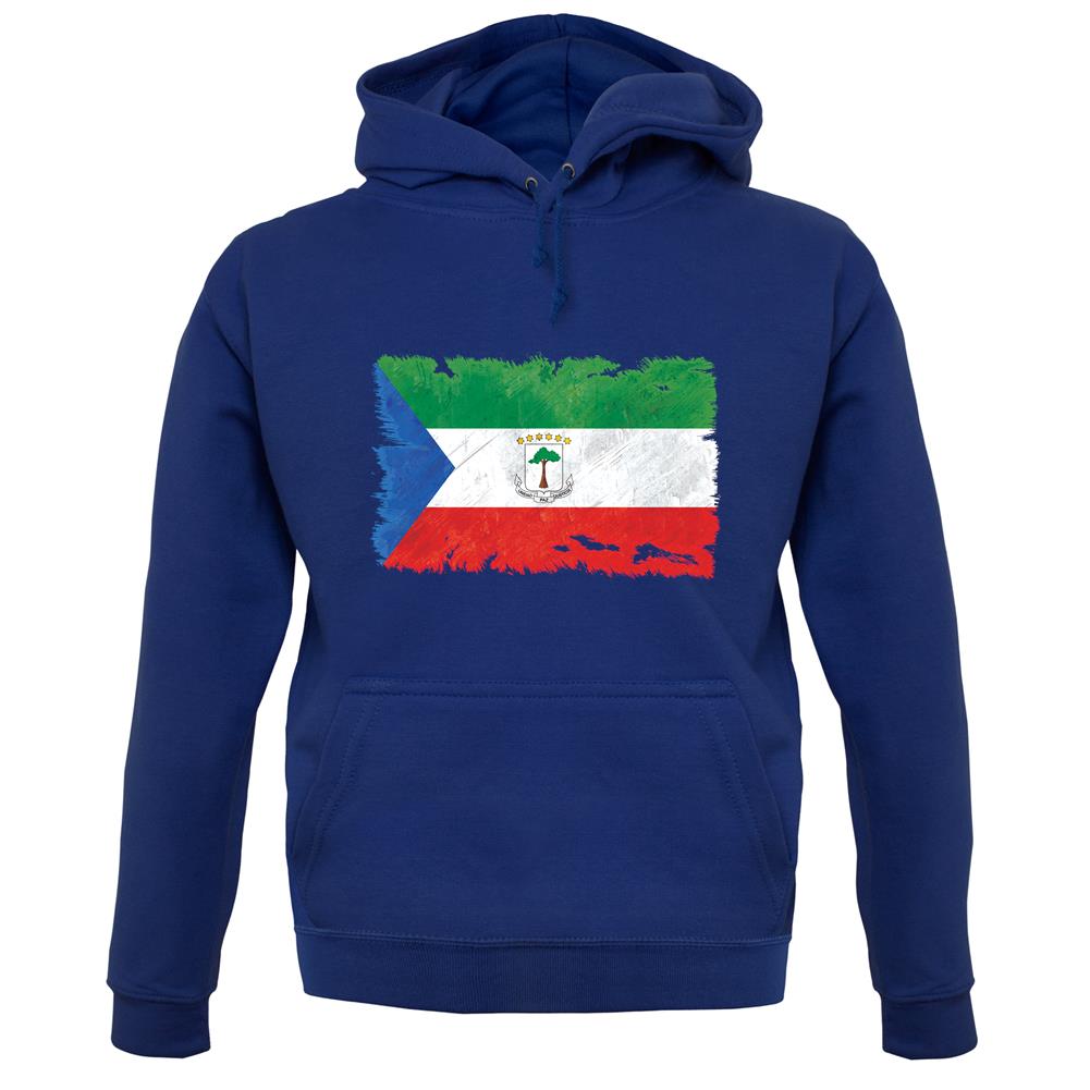 Equatorial Guinea Grunge Style Flag unisex hoodie
