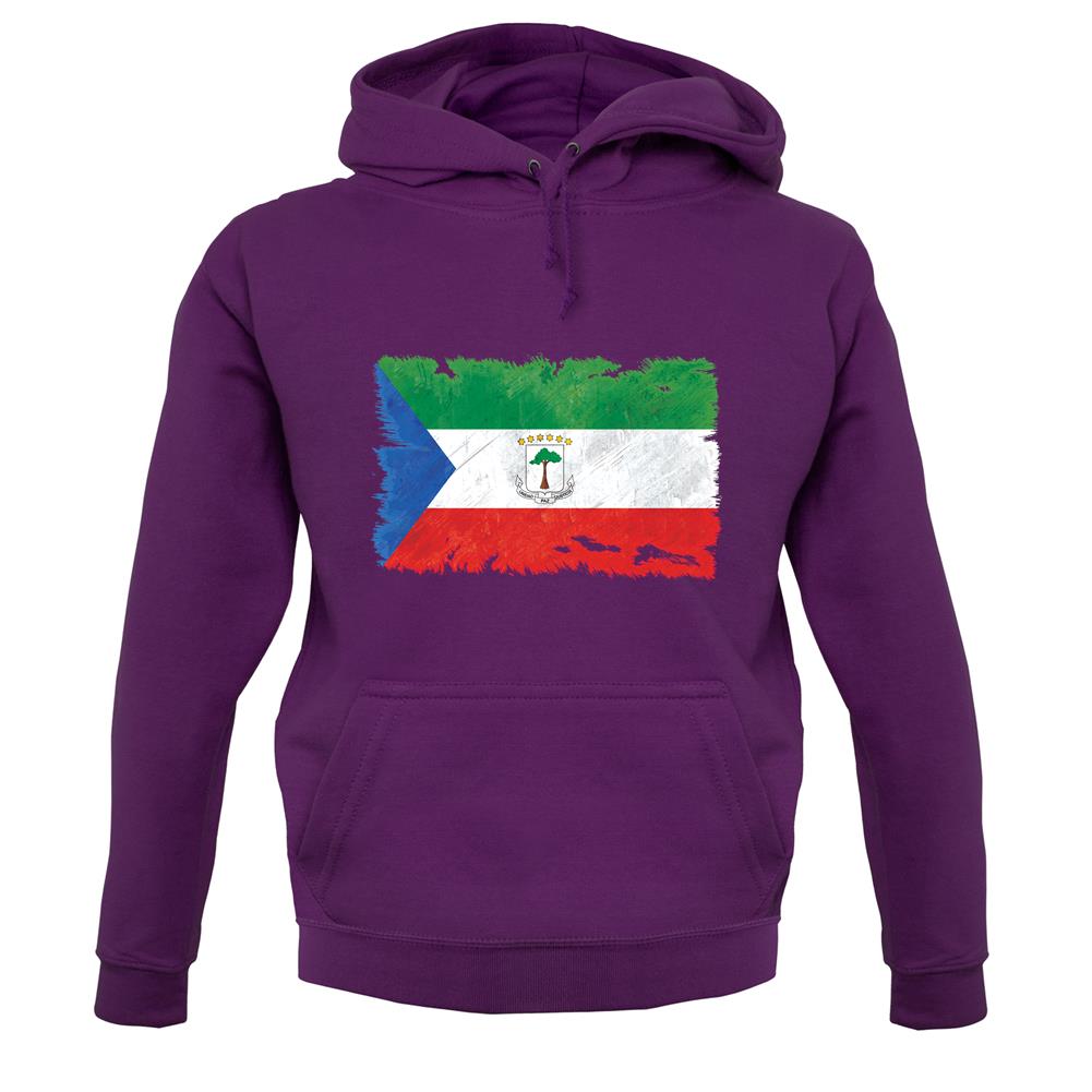 Equatorial Guinea Grunge Style Flag unisex hoodie