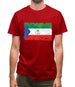 Equatorial Guinea Grunge Style Flag Mens T-Shirt