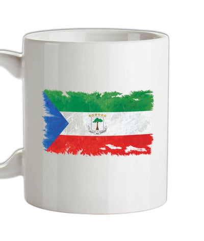 Equatorial Guinea Grunge Style Flag Ceramic Mug