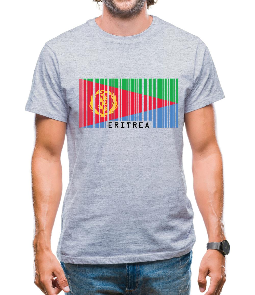 Eritrea Barcode Style Flag Mens T-Shirt