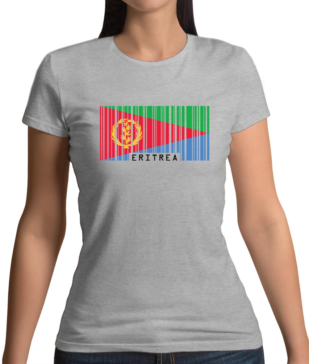 Eritrea Barcode Style Flag Womens T-Shirt