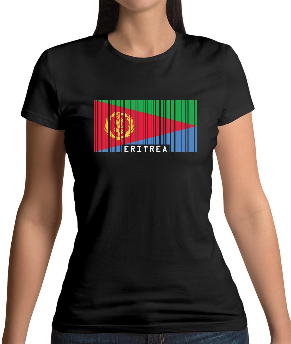 Eritrea Barcode Style Flag Womens T-Shirt