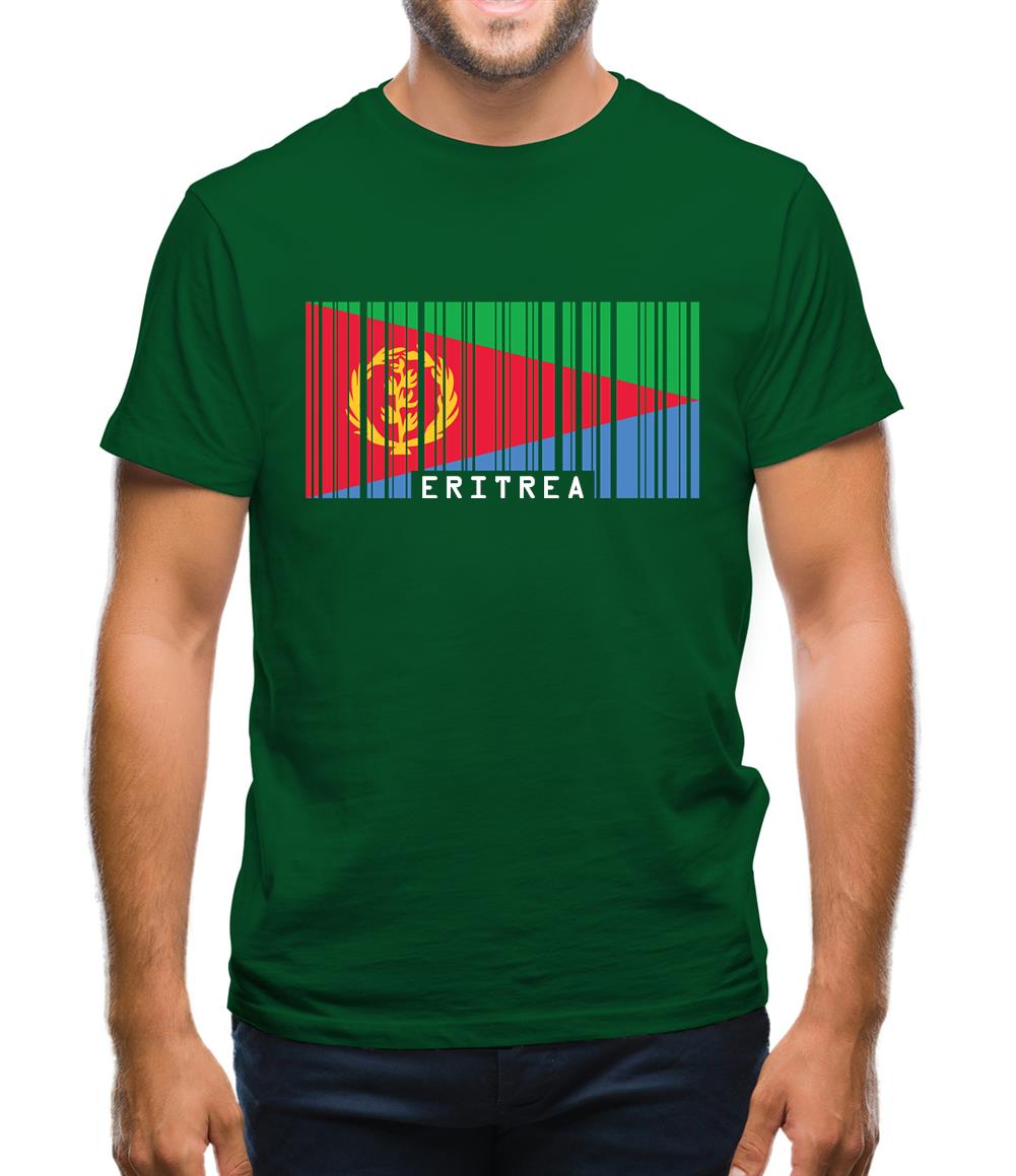 Eritrea Barcode Style Flag Mens T-Shirt