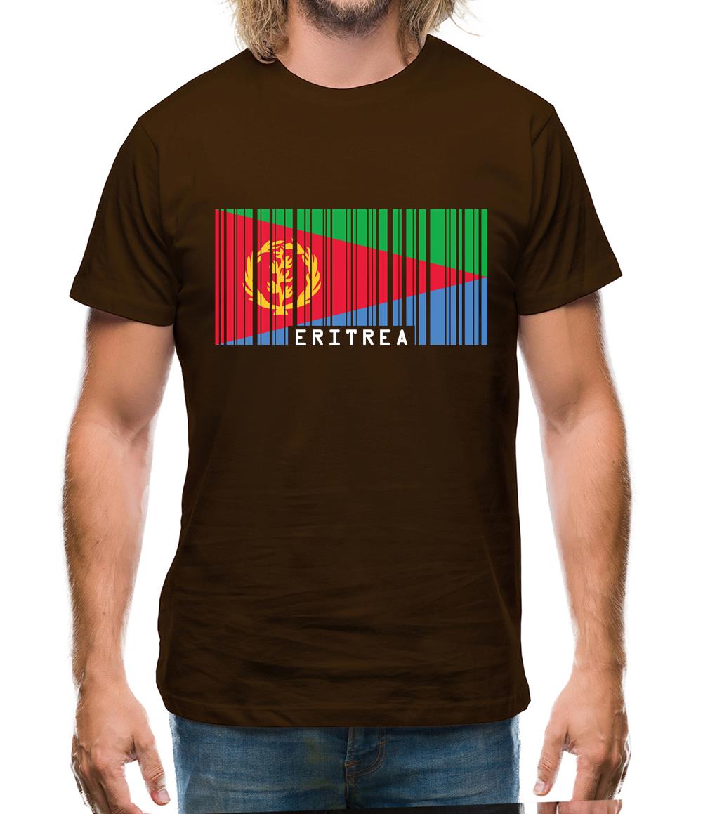 Eritrea Barcode Style Flag Mens T-Shirt