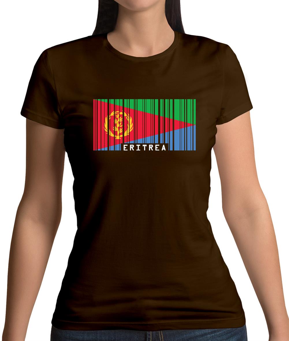 Eritrea Barcode Style Flag Womens T-Shirt
