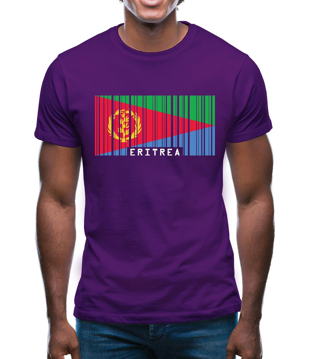 Eritrea Barcode Style Flag Mens T-Shirt